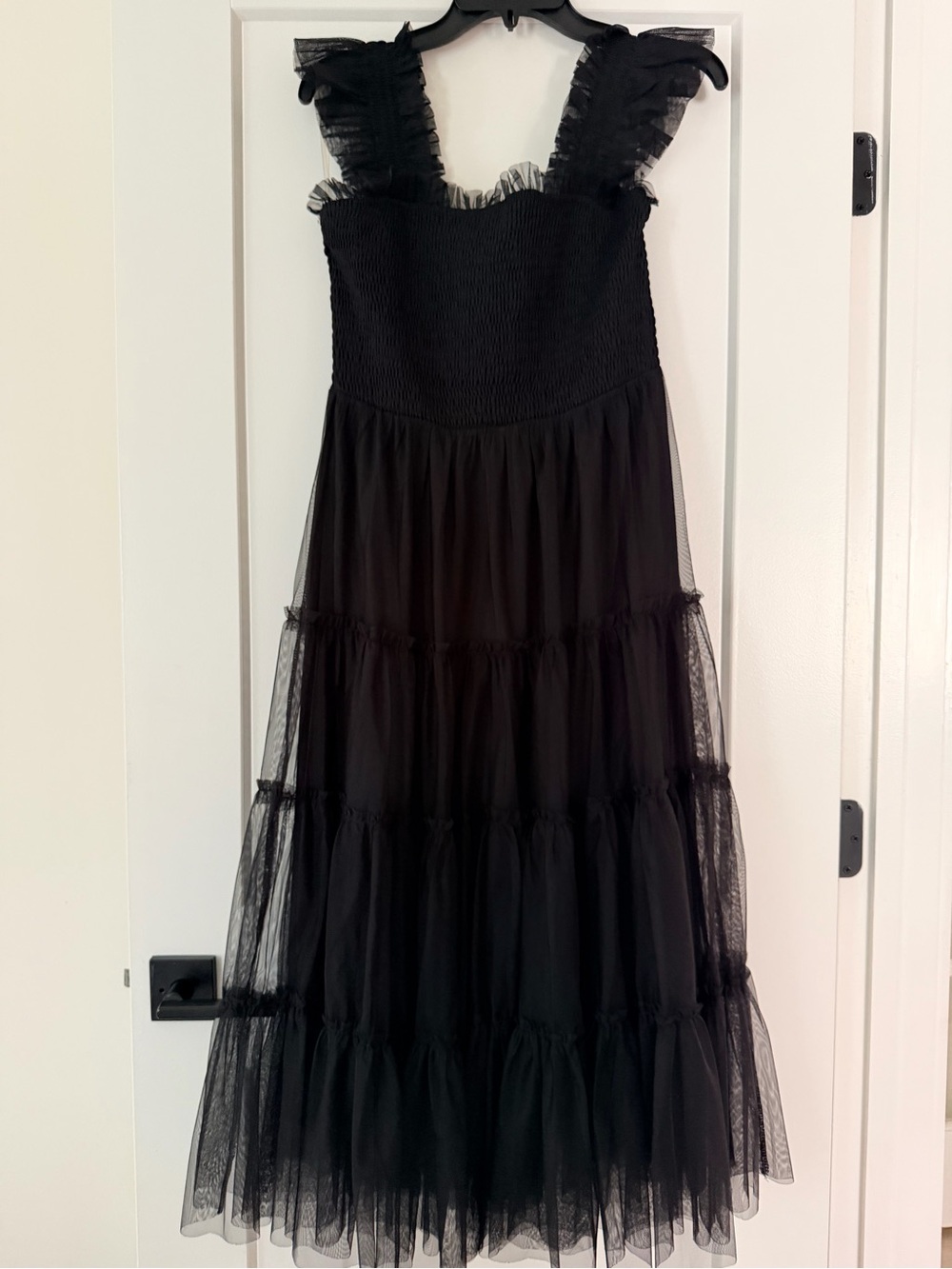 Baltic Born Smocked Tulle Dress black